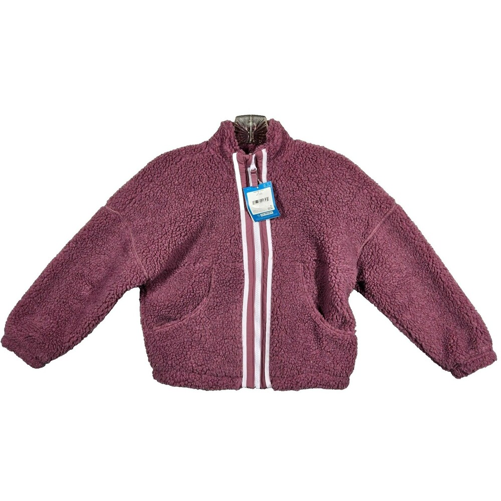 DSG Girls' Cozy Fleece Rose Coffee Full Zip Jacket NWT Size Medium (10-12)